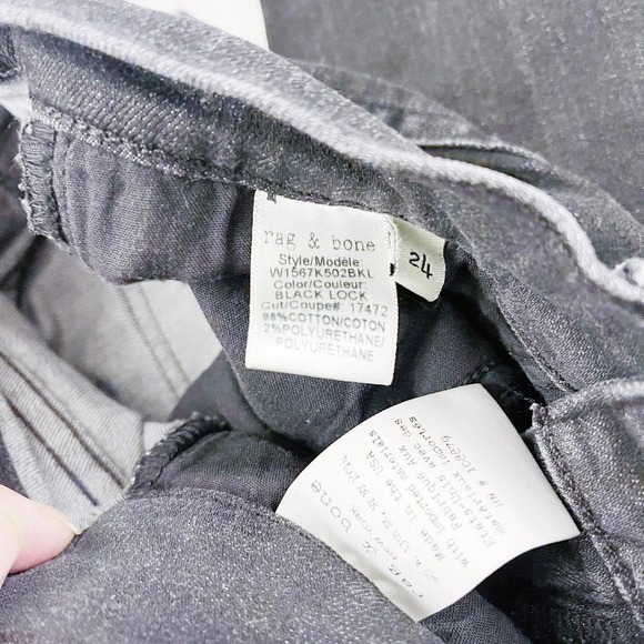Rag & Bone High Rise Ankle Skinny Denim Jeans SZ24 - Picture 9 of 9